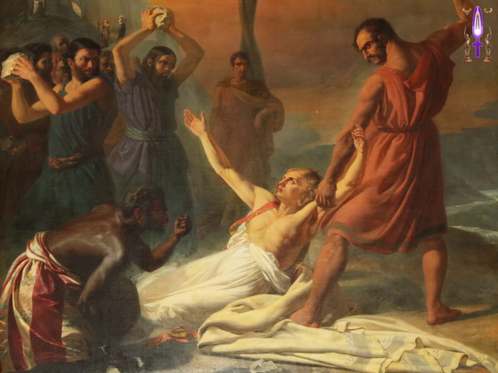 Album Magique d'Isapierre, Episode No 88 : La lapidation ou l'écrasement de la Femme scandaleusement présent dans trop d'églises...