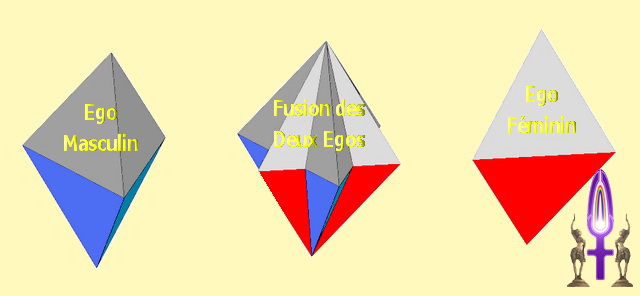 Tétraèdres Féminin et Masculin dédoublés par le canal de retour…