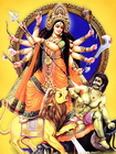 La Déesse Durga que les Dieux impuissants ont appelé à leurs Secours...