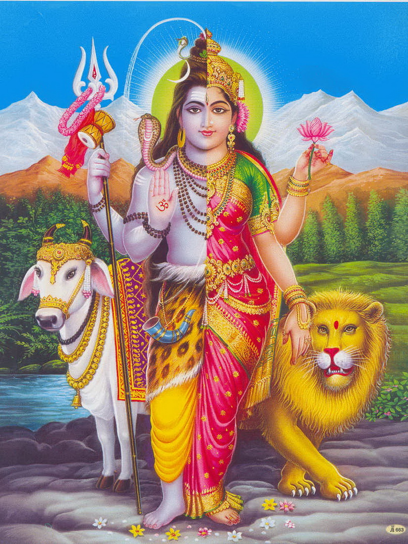 Image de Shiva dans sa forme androgyne Ardhanarisvhara d'Isapierre No 39 